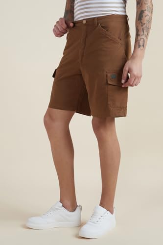 Allen Solly Men Brown Solid Shorts