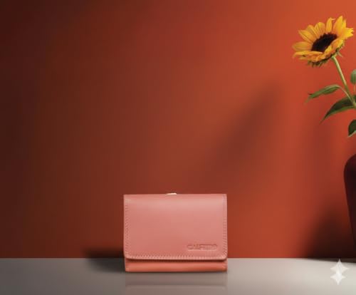 Calfnero Genuine Leather Women's Wallet-Women's Purse (Rose)