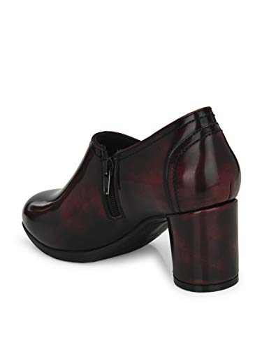 Delize Womens Brown/Cherry mid Heel Shoes (Cherry, Numeric_6)