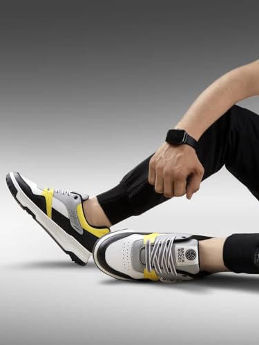 Bacca Bucci Urban Genesis 1.0 Sneakers: The Pinnacle of Street-Smart Elegance with Breathable Perforated Design and Robust Sole for The Modern Trailblazer (Yellow and White, 7)