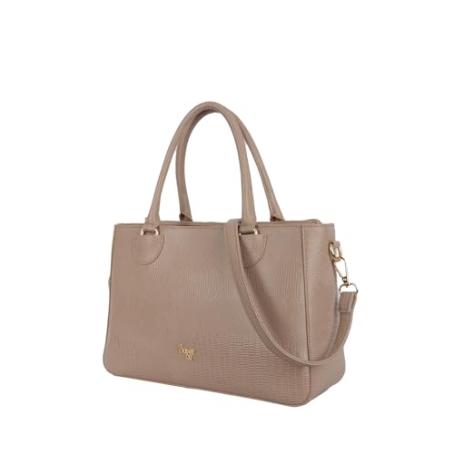 Baggit Women Beige Tote Handbag Medium Size | Ladies Stylish Casual Purse Bag