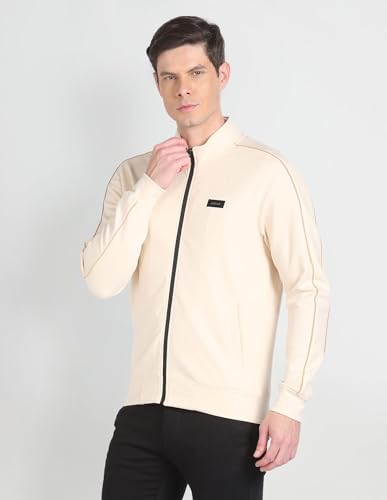 Arrow High Neck Panelled Sweatshirt Nude