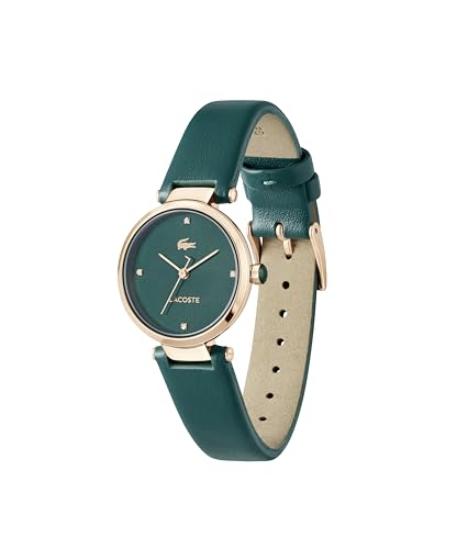 Lacoste Orba Qtz Basic Slim Green Round Dial Women's Watch|Leather Material|Multi Color Band - 2001424