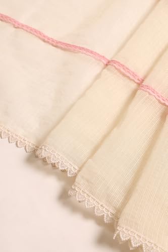 Soch Womens Cream Mul Chanderi Floral Salwar Suit With Thread Work