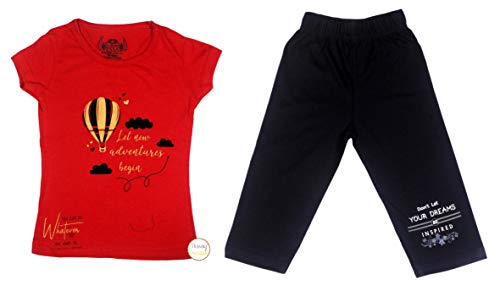 Trendy Dukaan Gilrs/Kids Nightdress (3, 45 (18-24 Months)) Multicolour