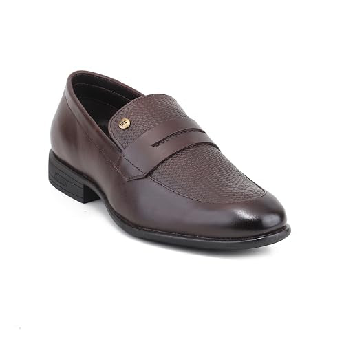 Red Chief Low Ankle Formal Slip On Shoes for Men | Brown UK10