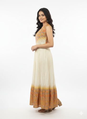 Women’s Ethnic One Piece Kurta Dress | Traditional Indo-Western Long Kurti for Women | Regular Fit Casual Available in Alpha, 2XL & Regular Sizes Multicolor