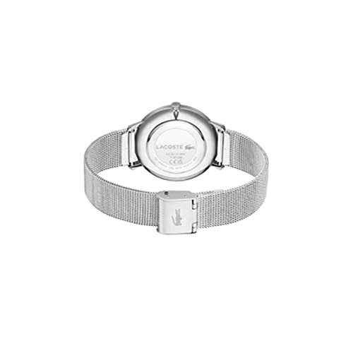 Lacoste Crocorigin Women's 2H Quartz Watch, Stainless Steel, Fashion Wristwatch, Water Resistant up to 3 ATM/30 Meters, Silver Gold, Quartz Watch
