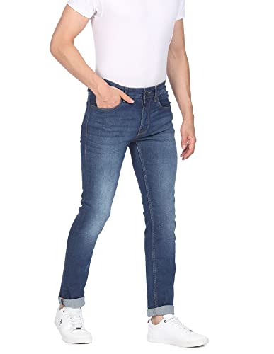 U.S. POLO ASSN. Men Blue Stone Wash Regallo Skinny Fit Jeans