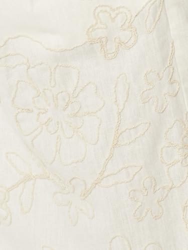 Max Women Embroidered Palazzos (White_M)