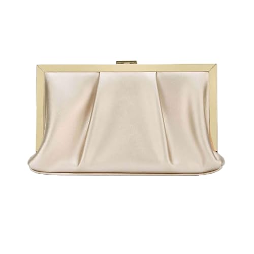 Lavie Luxe Pleatz Solid Synthetic Zipper Closure Women's Clutch (ROSE_GOLD,MEDIUM)