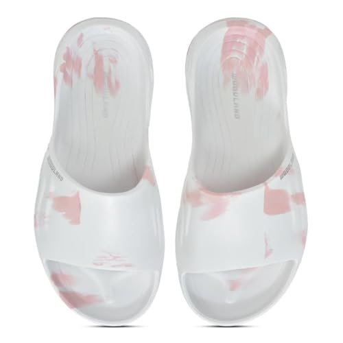 Woodland WOMEN WHITE/ORANGE SLIPPERS