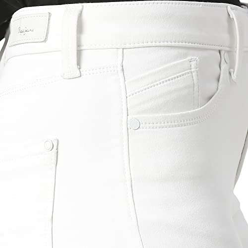 Pepe Jeans Women's High Rise Skinny Fit Jeans White