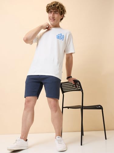 Status Quo Men’s Cotton Blend Solid Drawstring Shorts | 60% Cotton 40% Polyester | Regular Fit, Above Knee | Side Pockets & Waistband for Casual, Gym & Lounge