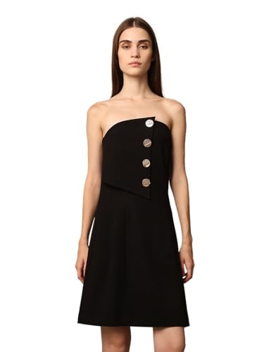 ONLY Women's Fit and Flare Black Dress