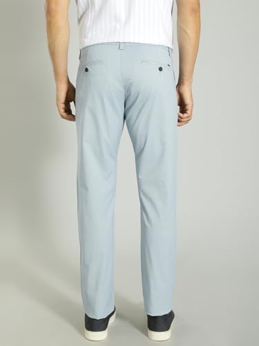 Men Brooklyn Fit Cotton Stretch Trouser, Sky, 34
