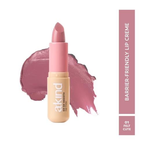 AKIND Oh So Smooth Lip Creme – Hydrating & Lip Barrier-Friendly with Shea butter, Murumuru butter & Jojoba Oil – Felt Cute (4.2g) (Pack of 2)