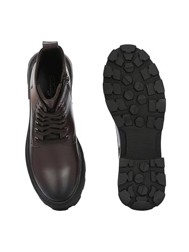 Delize Brown Lightweight Women derby ankle boots with track outsole 67304-37