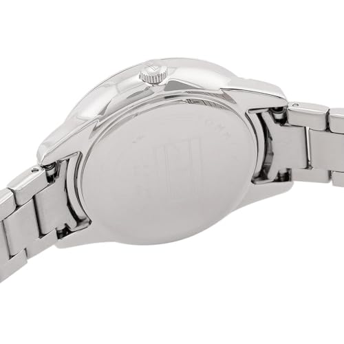 Tommy Hilfiger Quartz White Dial Grey Stainless Steel Strap Analog Watch for Women