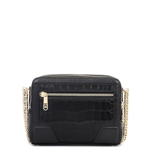 Da Milano Leather Sling Bag for Women - Black