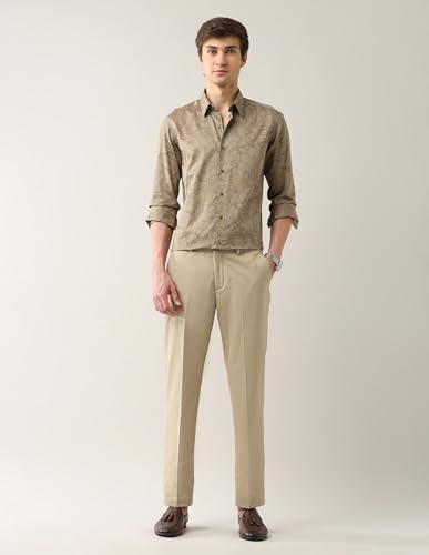 Arrow New York Men's Regular Pants (ANAJTR2255_Beige