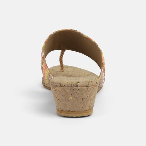 Mochi Women's Beige MuWomeni Open Casual - Wedges with Flat sole UK/7 EU/40(32-1475)