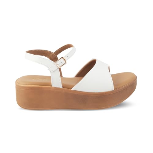 tresmode SINHERE Women's Wedges Sandals Platform Heels Black, 3 UK / 36 EU - Open Toe Comfortable Soft Footwear