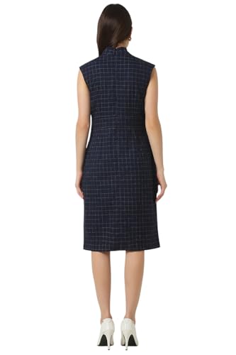 Van Heusen Women's Poly Blend Modern Above The Knee Dress (VWDRFRGFE80252_Navy