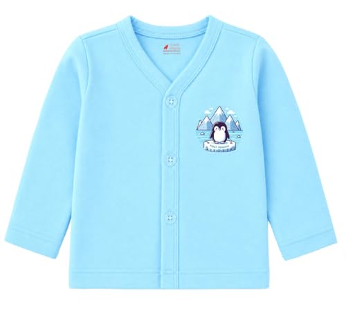 Lush Plush Baby Boys & Girls Cotton Full Sleeves Jhabla Vest | Front Open with Buttons | Lightweight & Breathable Fabric | Pack of 4 | Pastel Shades | 9-12 Months
