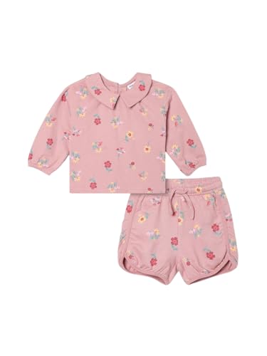 Max Girls Printed Shorts Set (Pink_12-18 M)