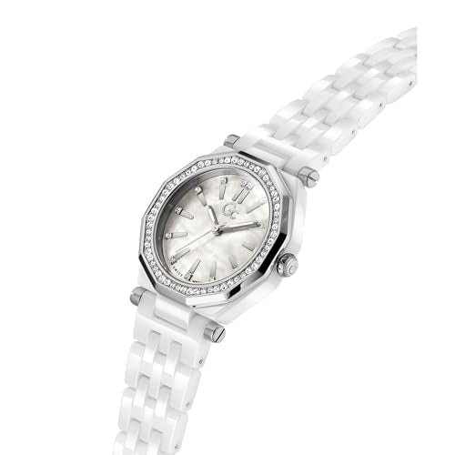 GUESS Collection Gleam White Round Dial Analog Women's Watch - Z59003L1