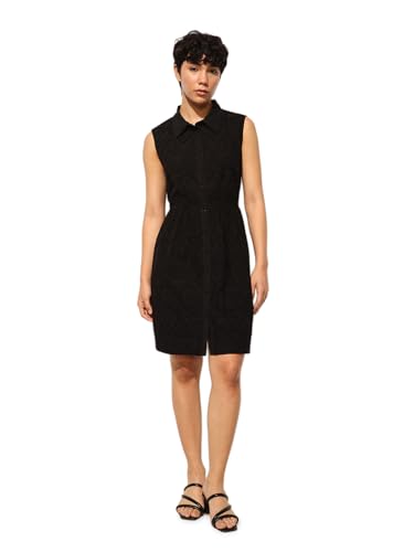 ONLY Women's Fit and Flare Black Dress