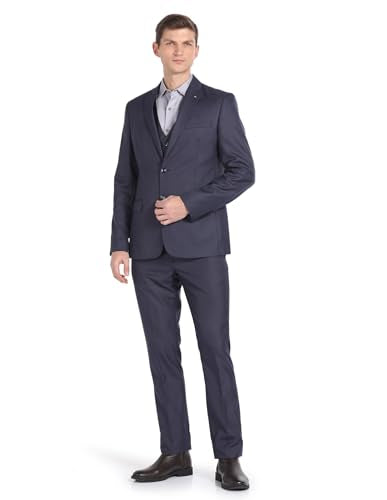 Arrow Reversible Waistcoat Regular Fit Suit Navy