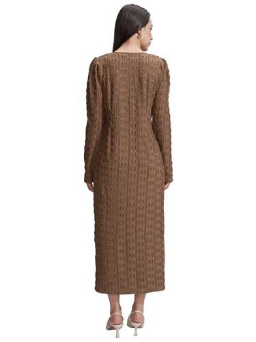 Tokyo Talkies Women V Neck Regular TTJ6012376 Brown L