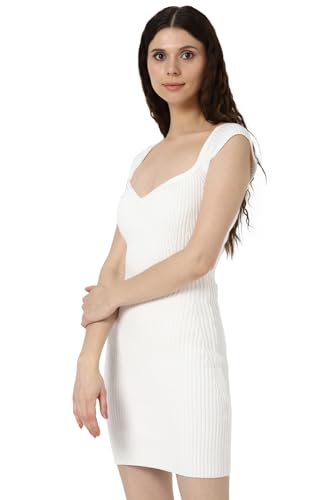 FOREVER 21 women's Rayon Classic Mini Dress (459073_White