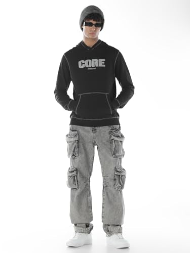 Jack & Jones Men Regular Fit Black Sweatshirt