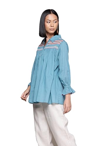 Ritu Kumar Aqua Solid Cotton Shirt