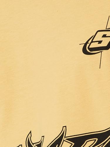 Max URB_N Men Printed Oversized T-Shirt(Yellow_XS)