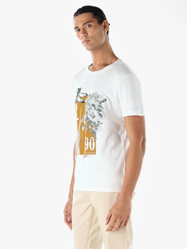 Jack & Jones Men's Regular Fit White Tshirt