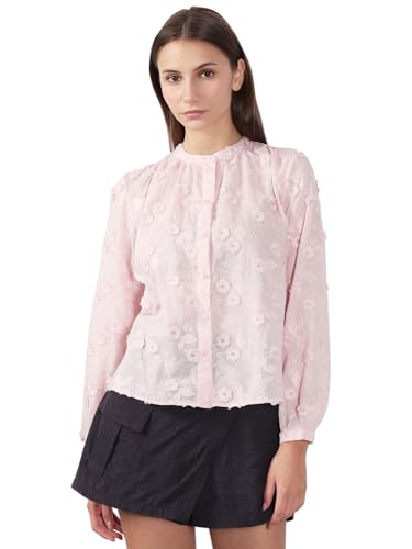 VERO MODA Women's Regular Fit Pink Shirt