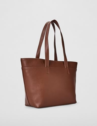 Fastrack Brown Dual Textured Tote Bag For Women