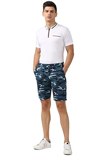 Van Heusen Men's Chino Shorts (VSSRWRGPS06213_Blue_3XL)