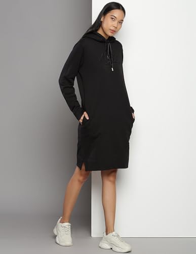Tommy Hilfiger women's Cotton Classic Knee-Length Casual Dress (F23HWDR002 Black