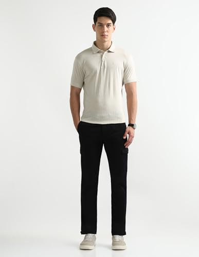 Arrow Sports Men's Regular Casual Pants (ASAKTR2567_Black