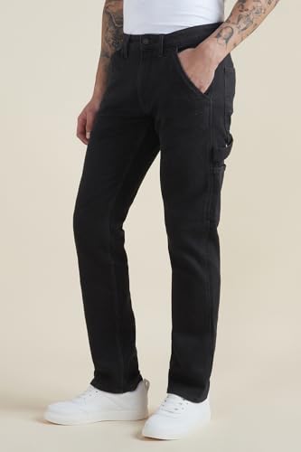 Allen Solly Men's Regular Jeans (ALDNACLFM10808_Black