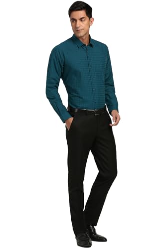 Peter England Men Blue Full Sleeves Formal Shirt