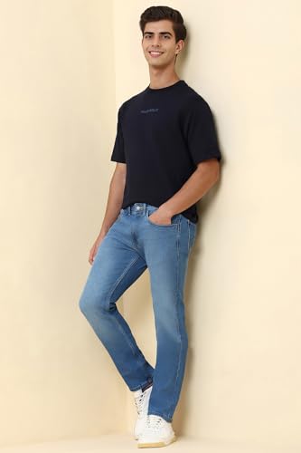 Men Blue Mid Wash Jeans