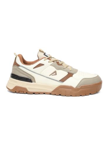Impakto Shoegardaddy Men’s Sneaker | Lightweight Casual Shoes for Gym, Walking & Casual Outing | Anti-Skid Sole & Soft Cushioned Insole | Low Top Sneakers Beige