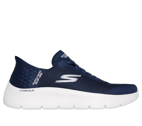 Skechers Women's Go Walk Flex Hands Free Slip-ins - Grand Entry, Navy/White, 6 Wide