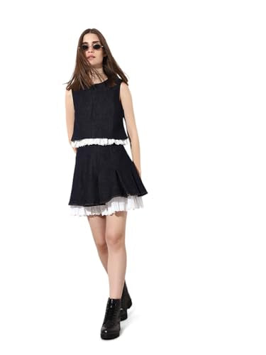 ONLY Women's Flared Blue Skirt